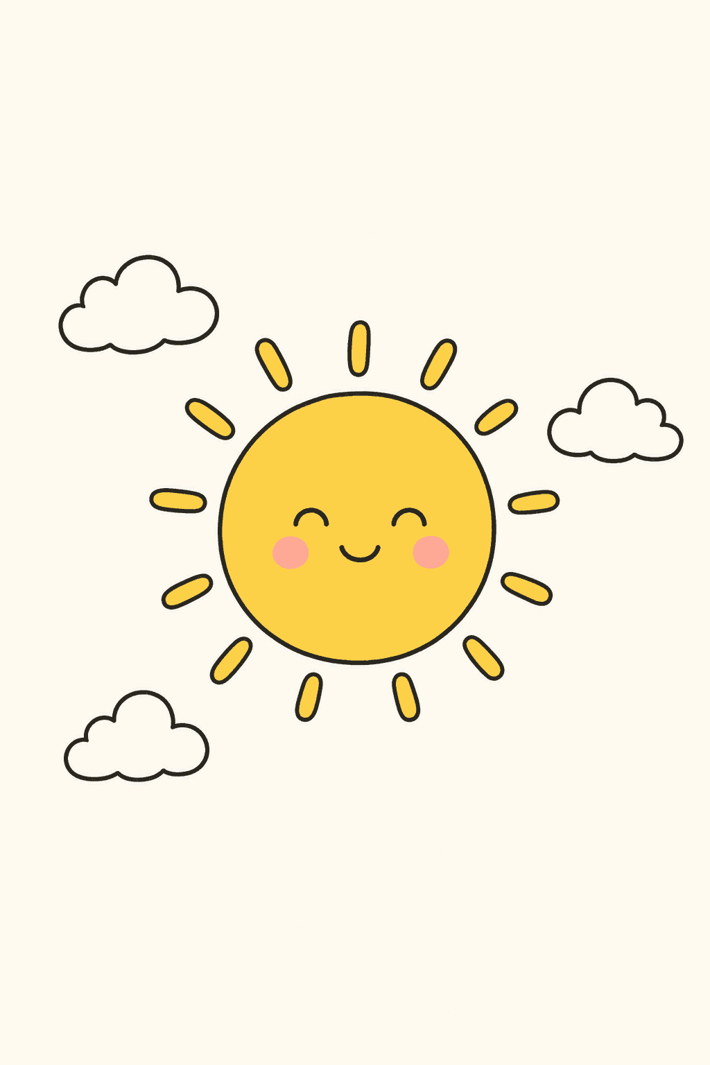 Smiling sun cover