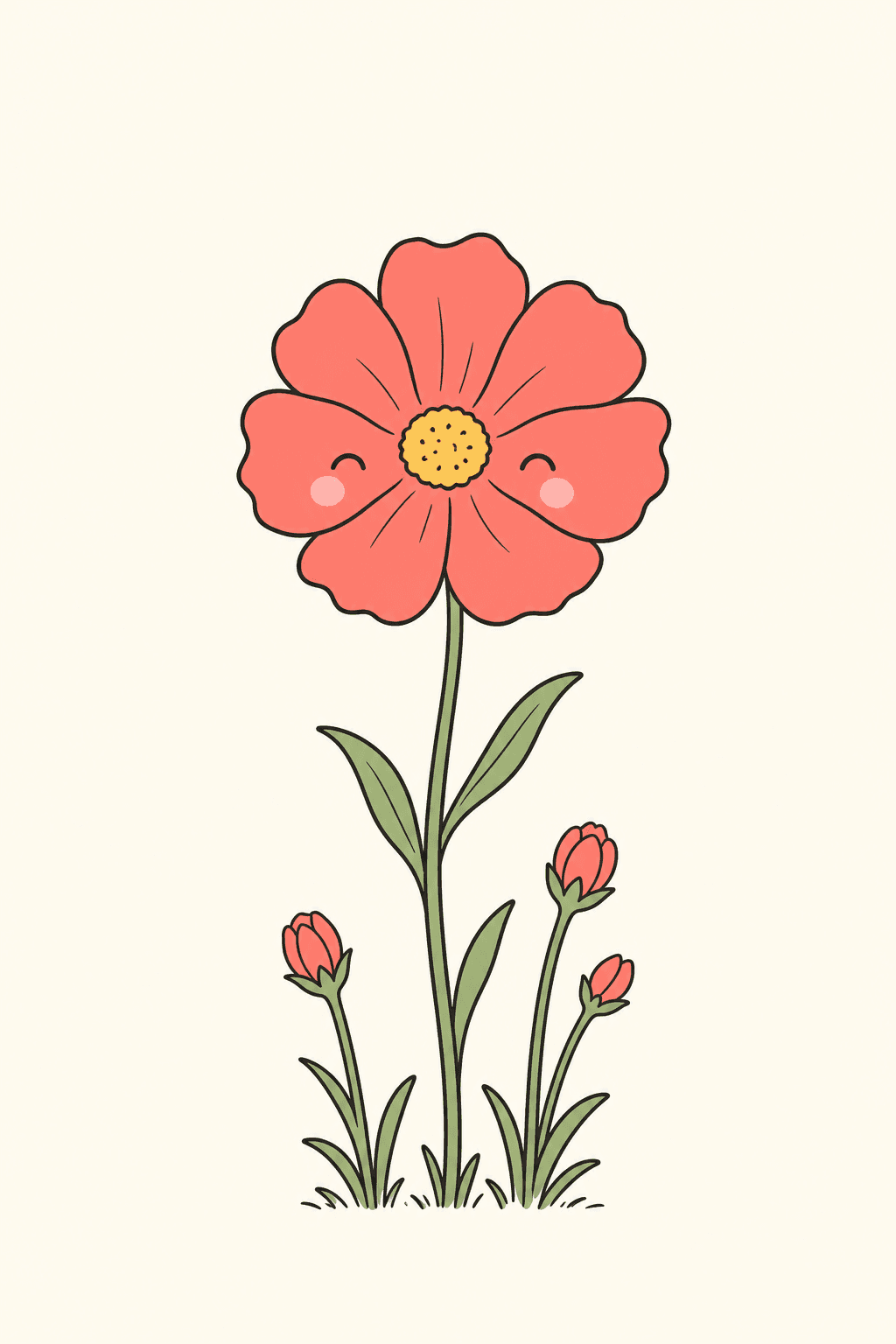 A bloom that took its time, Congratulations card cover