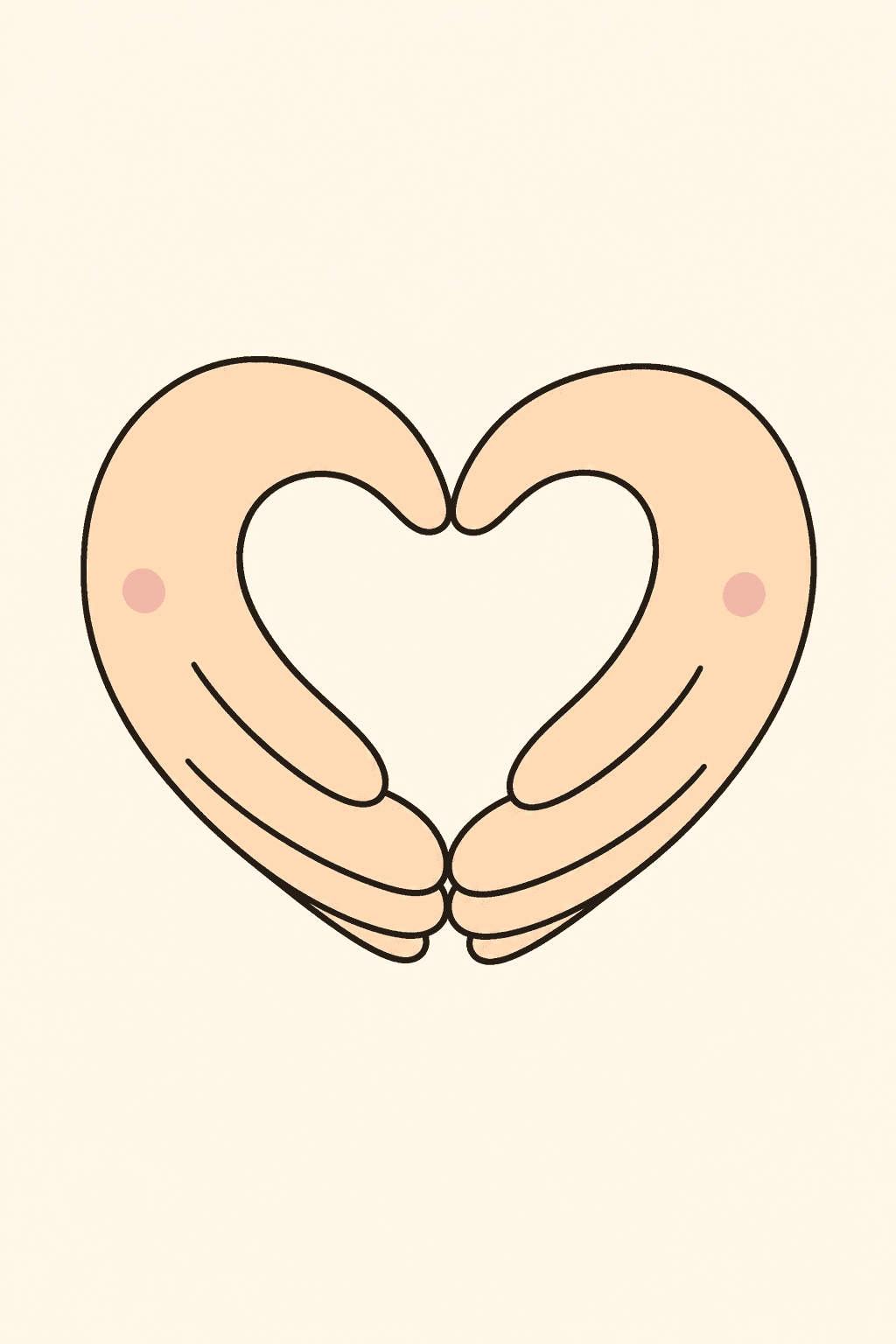 A full heart, Thank You card cover