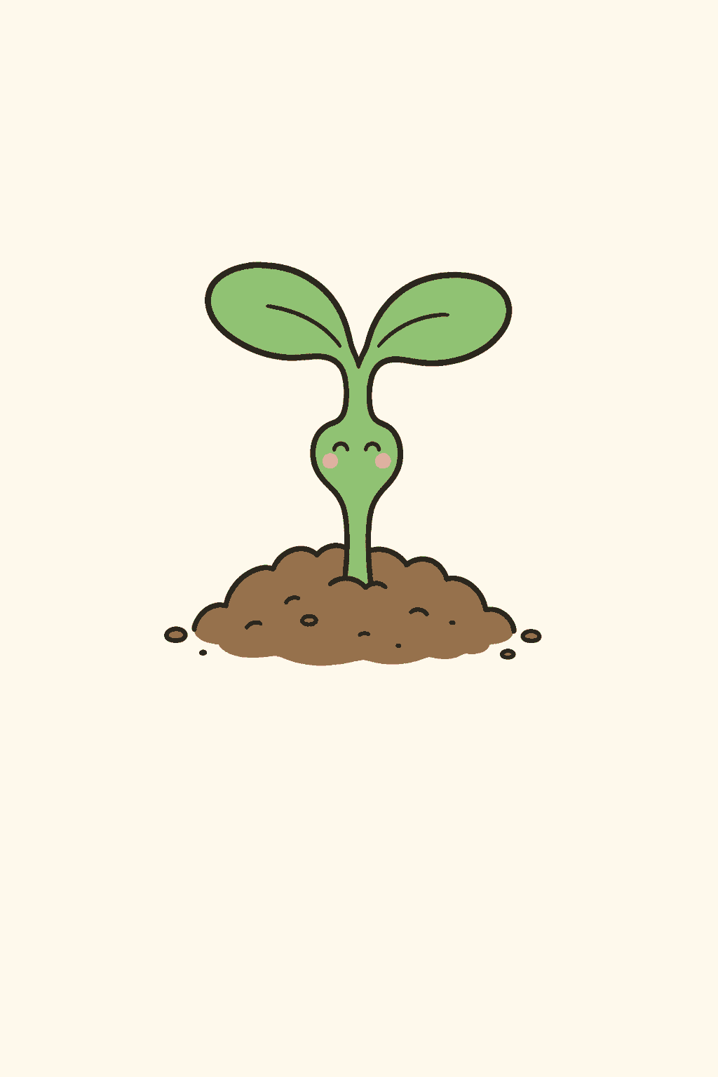 A new sprout, New Baby card cover