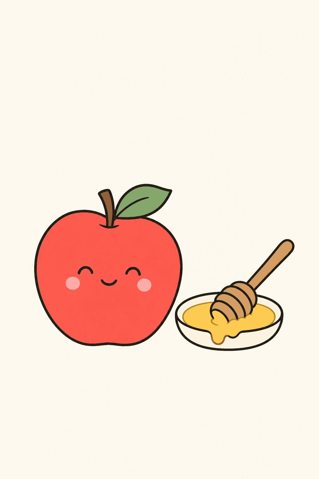 A sweet new year to you, Rosh Hashanah card cover