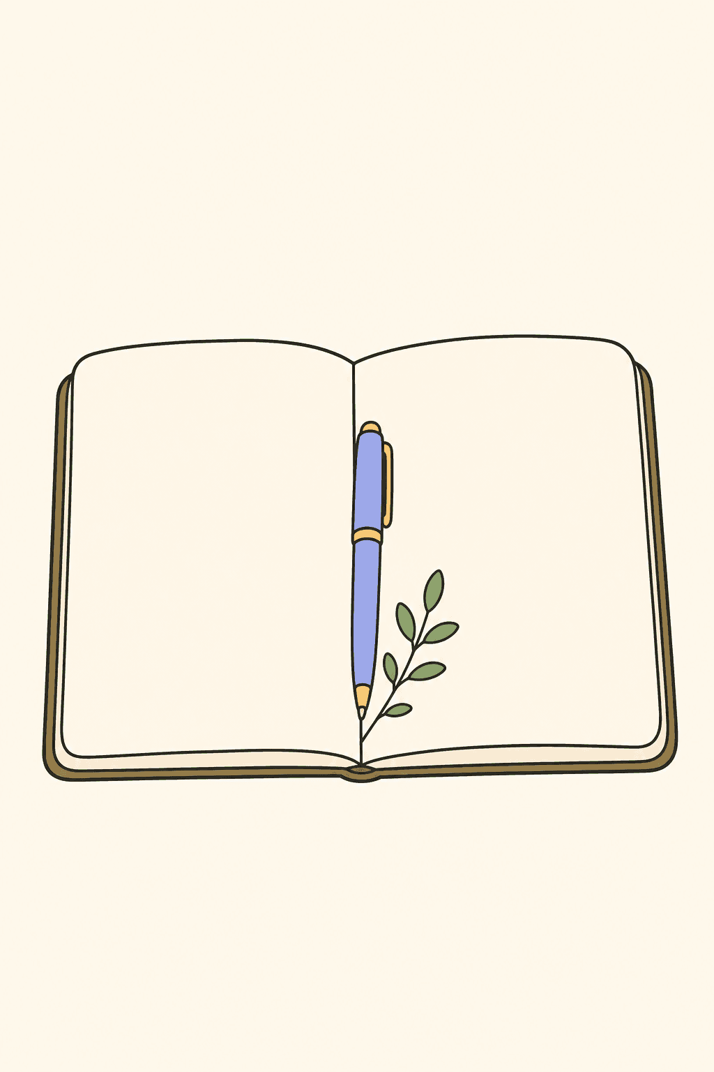 Clean page, New Year card cover