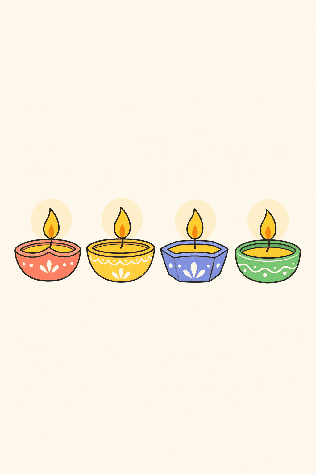 Diwali lights, Diwali card cover