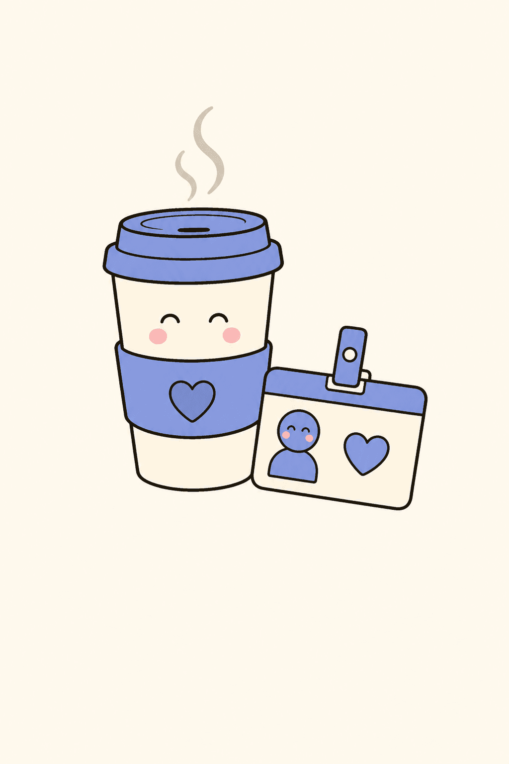 First day coffee, New Job card cover