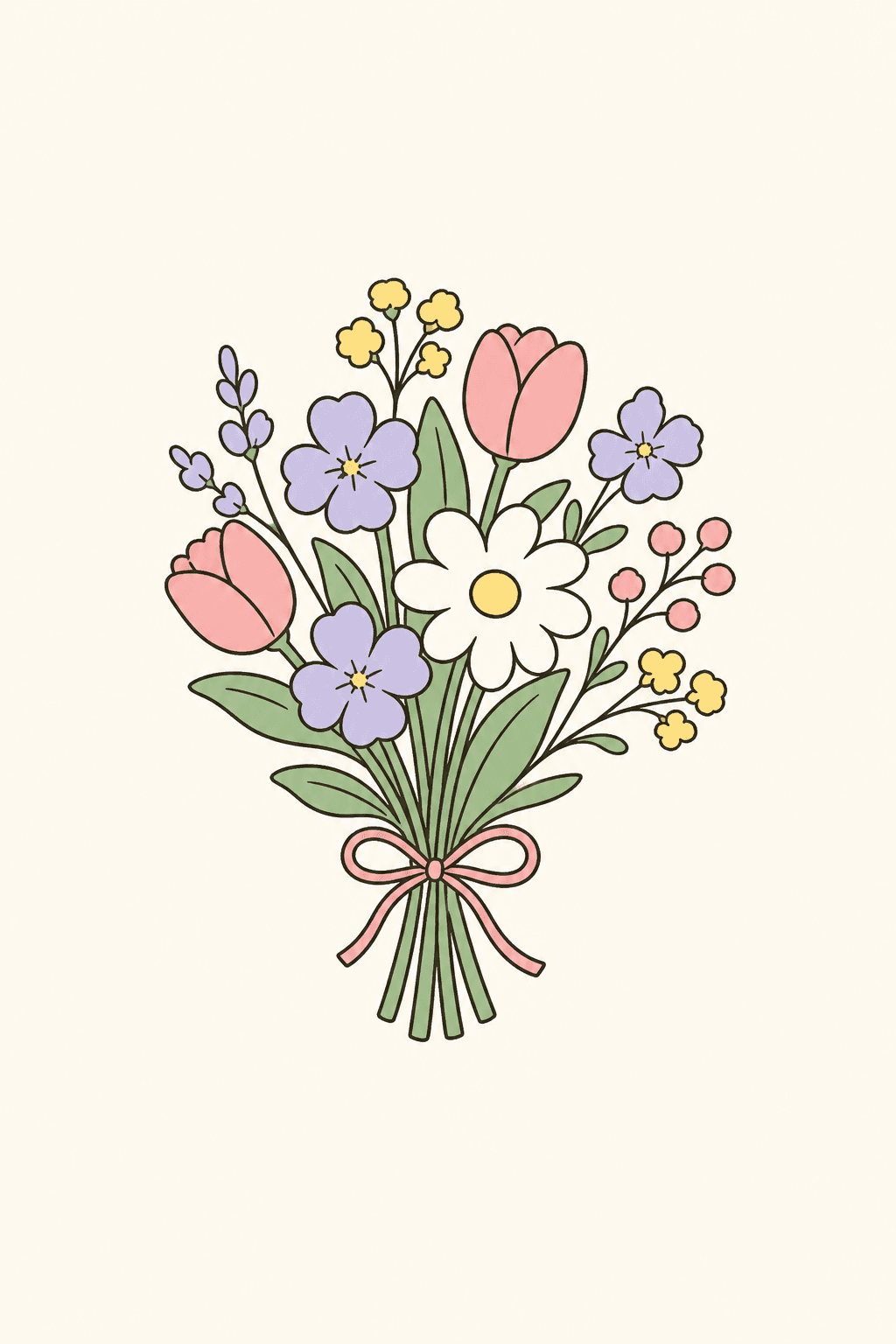 For Mom, with flowers, Mothers Day card cover