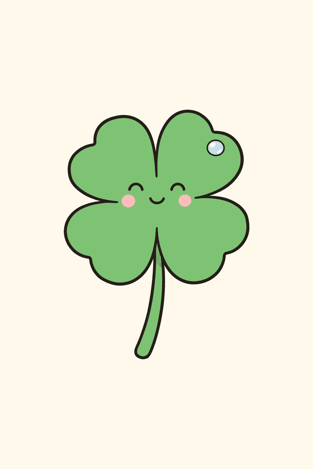 Four-leaf clover, Good Luck card cover