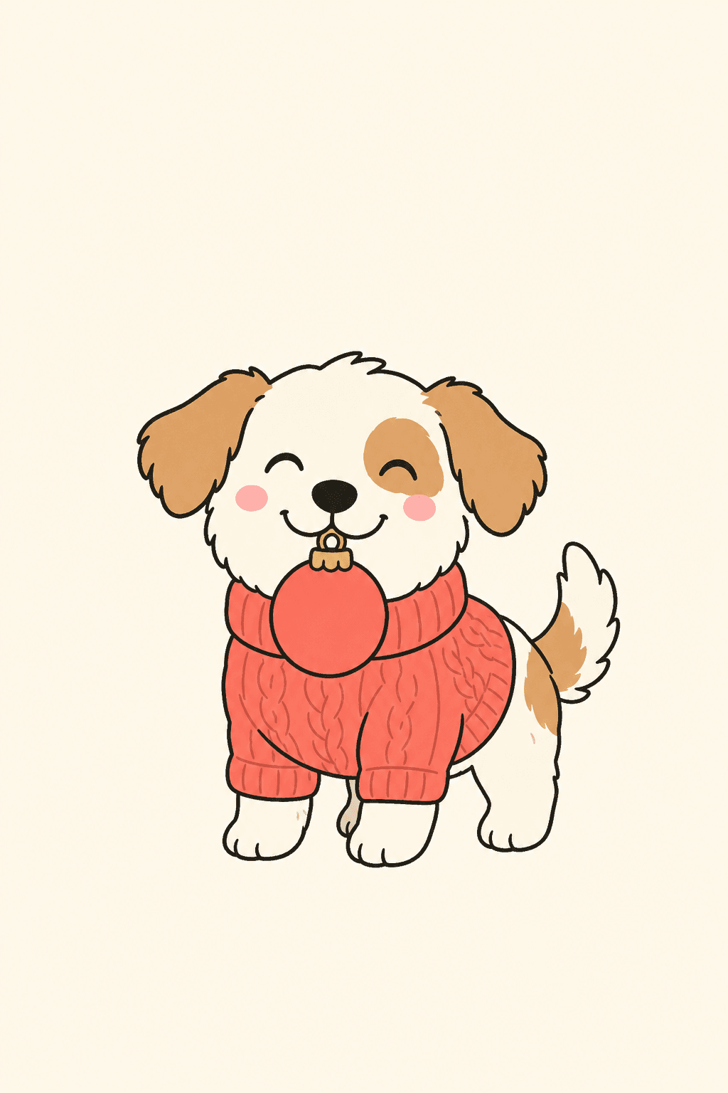 From the dog, Christmas card cover