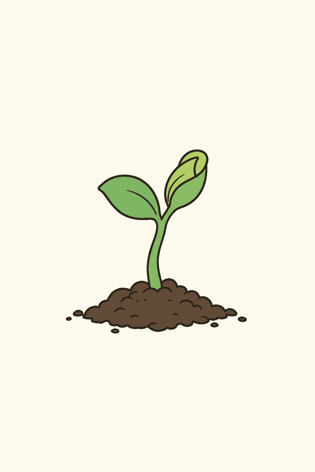 Grateful to grow alongside you, New Year card cover