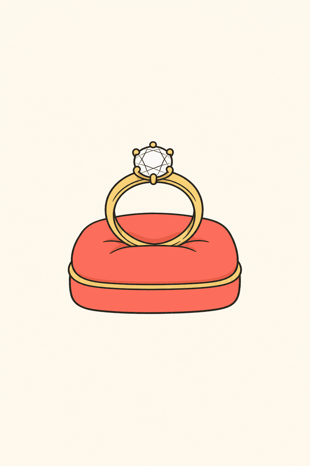 Here come the wedding plans, Engagement card cover