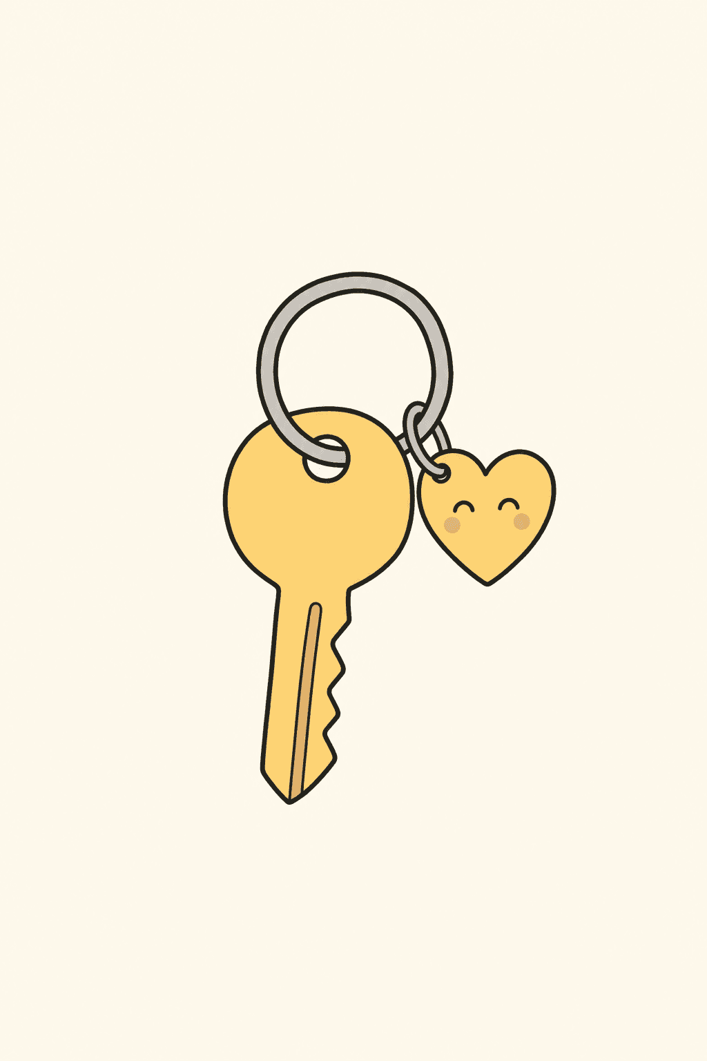 Keys to the new place, Housewarming card cover
