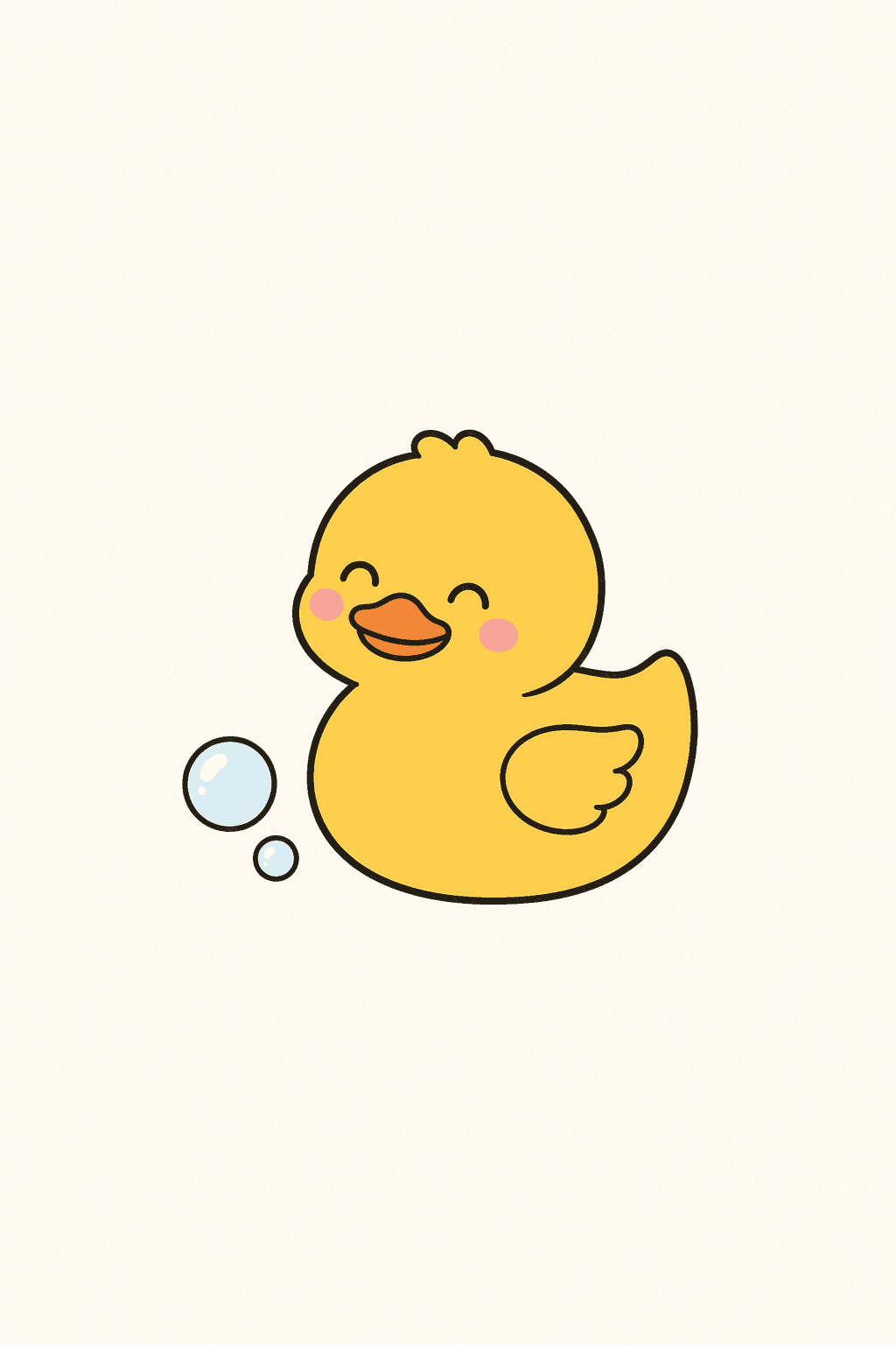 Little duck, New Baby card cover