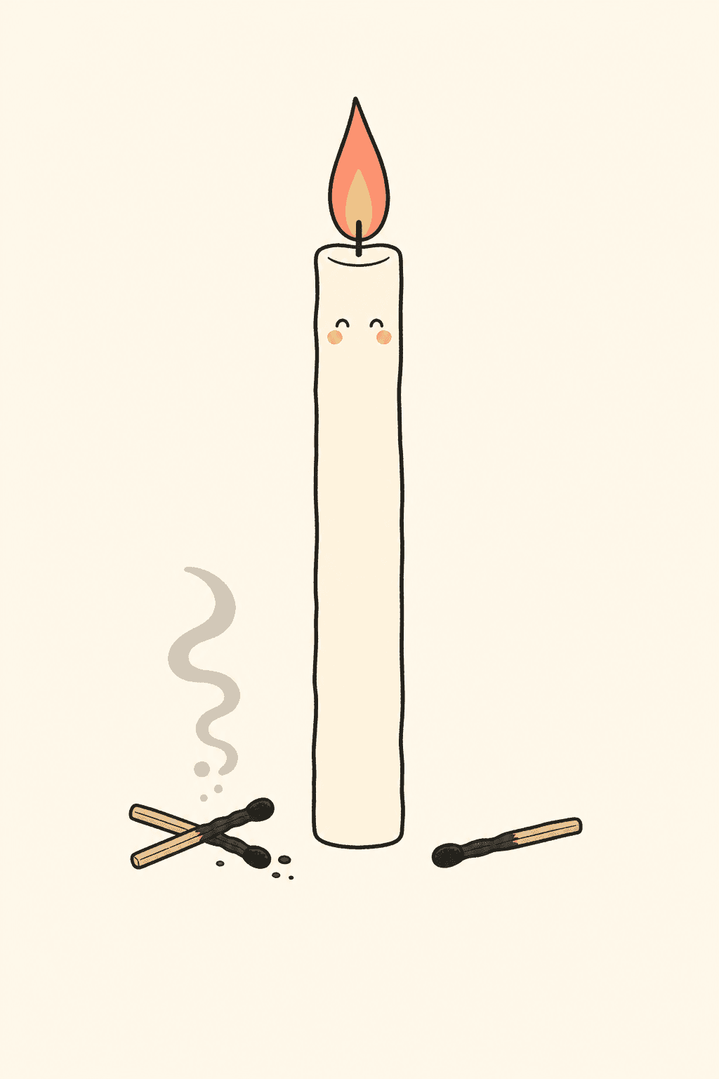 Milestone candles, Birthday card cover
