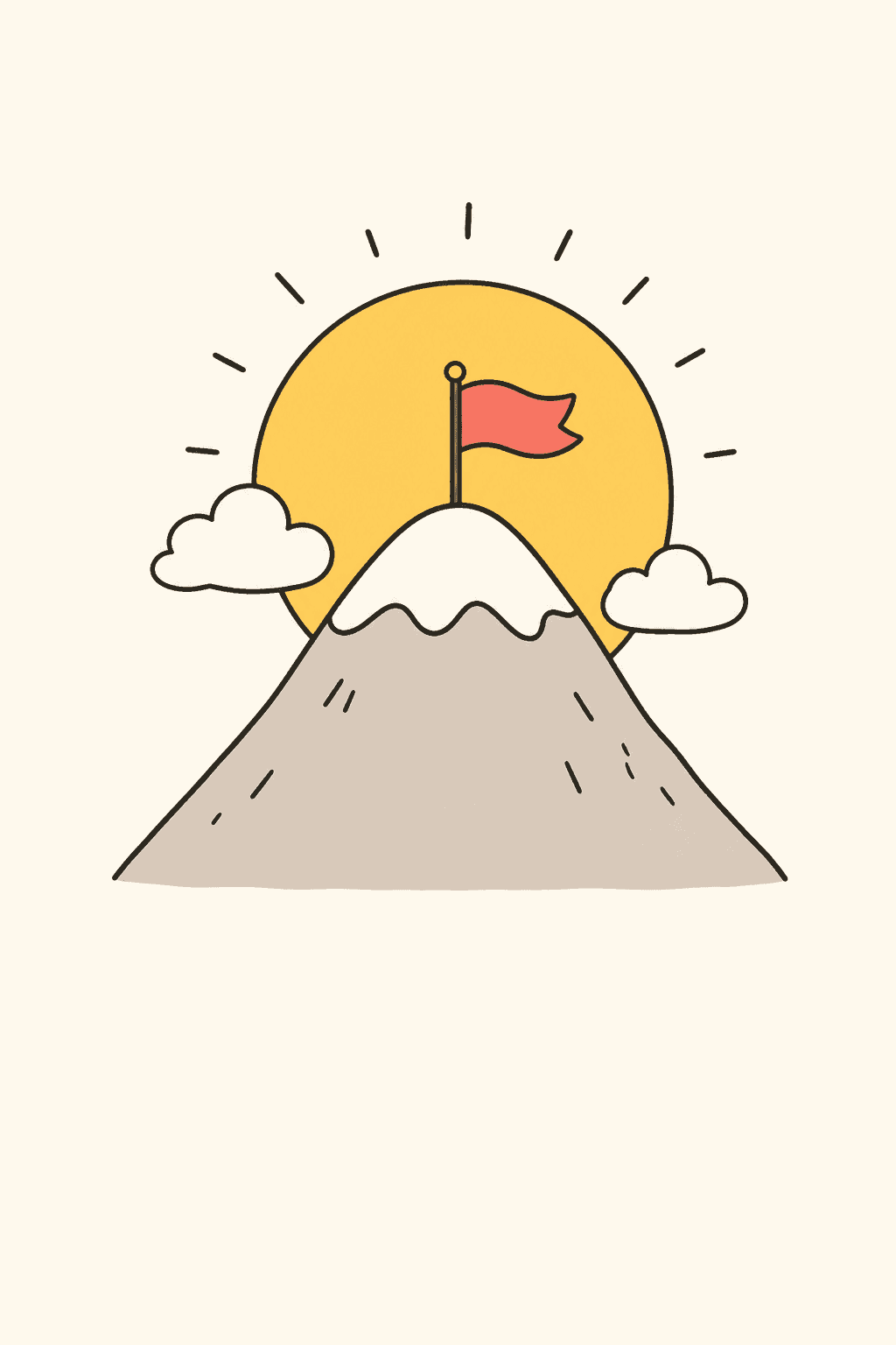Reaching the summit, Congratulations card cover
