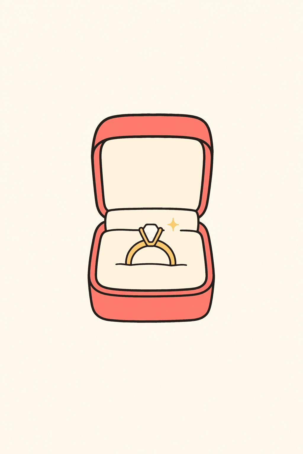 She said yes, Engagement card cover