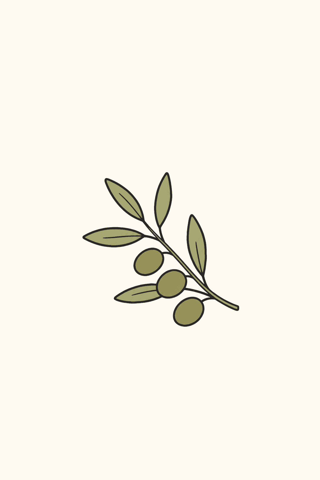 Small olive branch, Sorry card cover