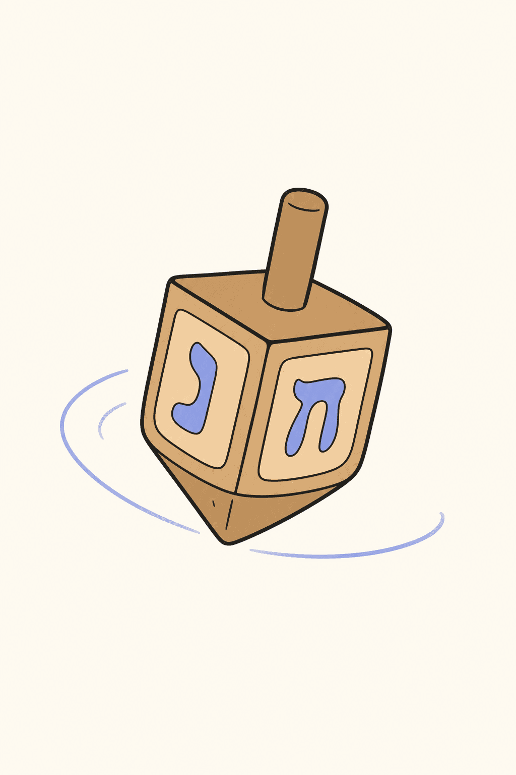 Spin, spin, spin, Hanukkah card cover