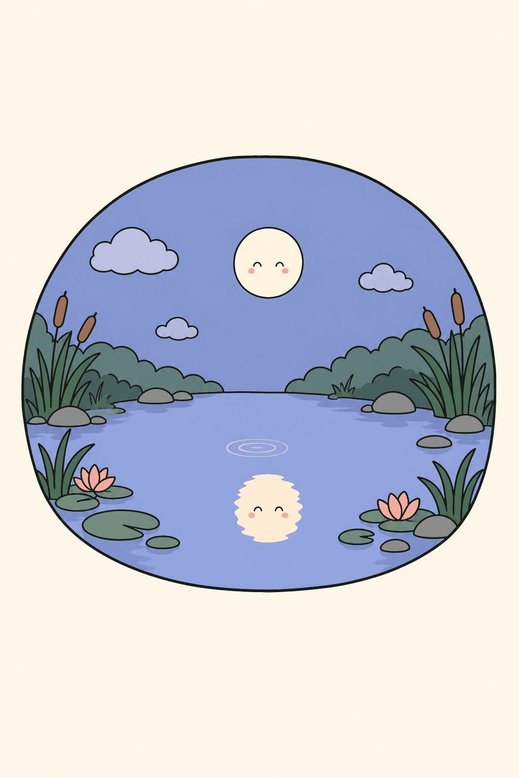 Still water, Sympathy card cover