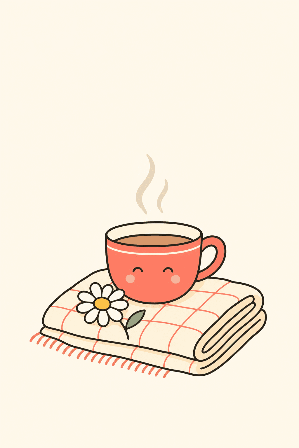 Tea and a blanket, Get Well card cover