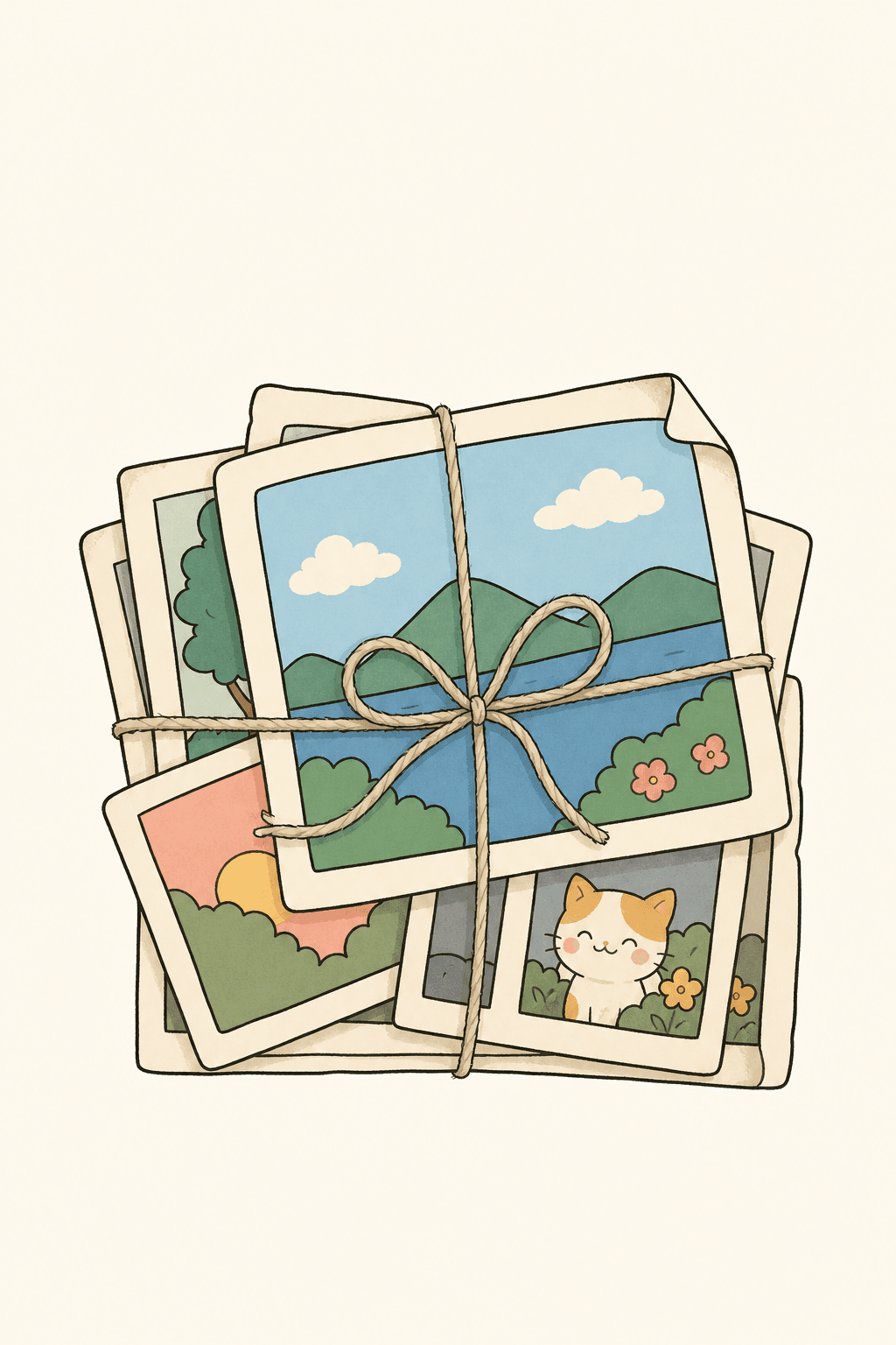 The old days, Friendship card cover