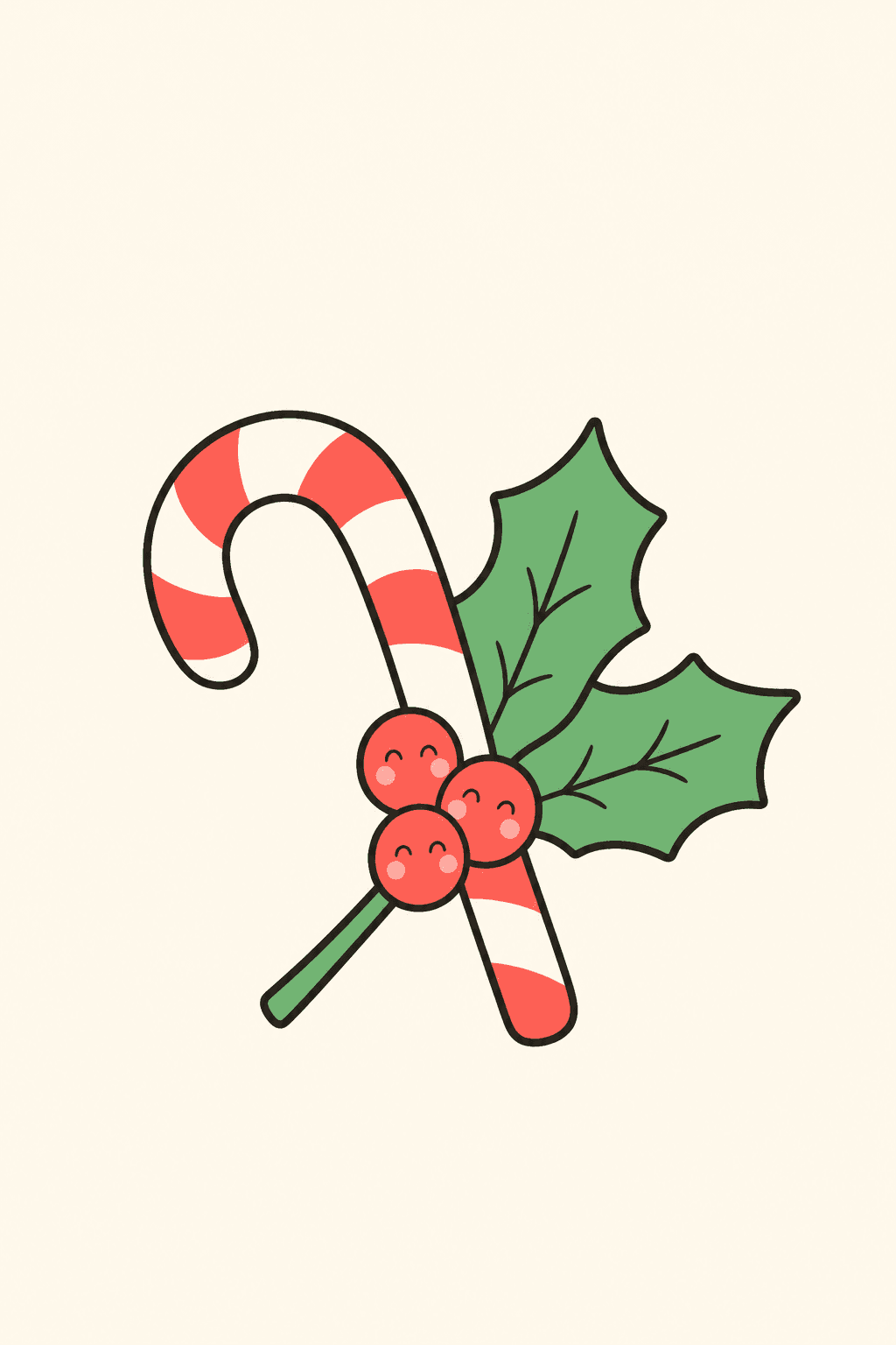 You, under any tree, Christmas card cover